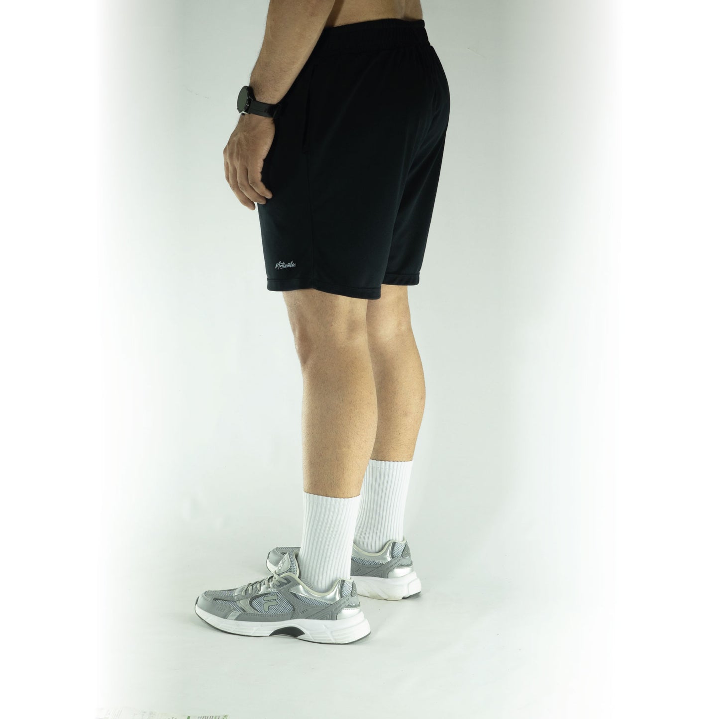 Pantaloneta negra poliéster premium