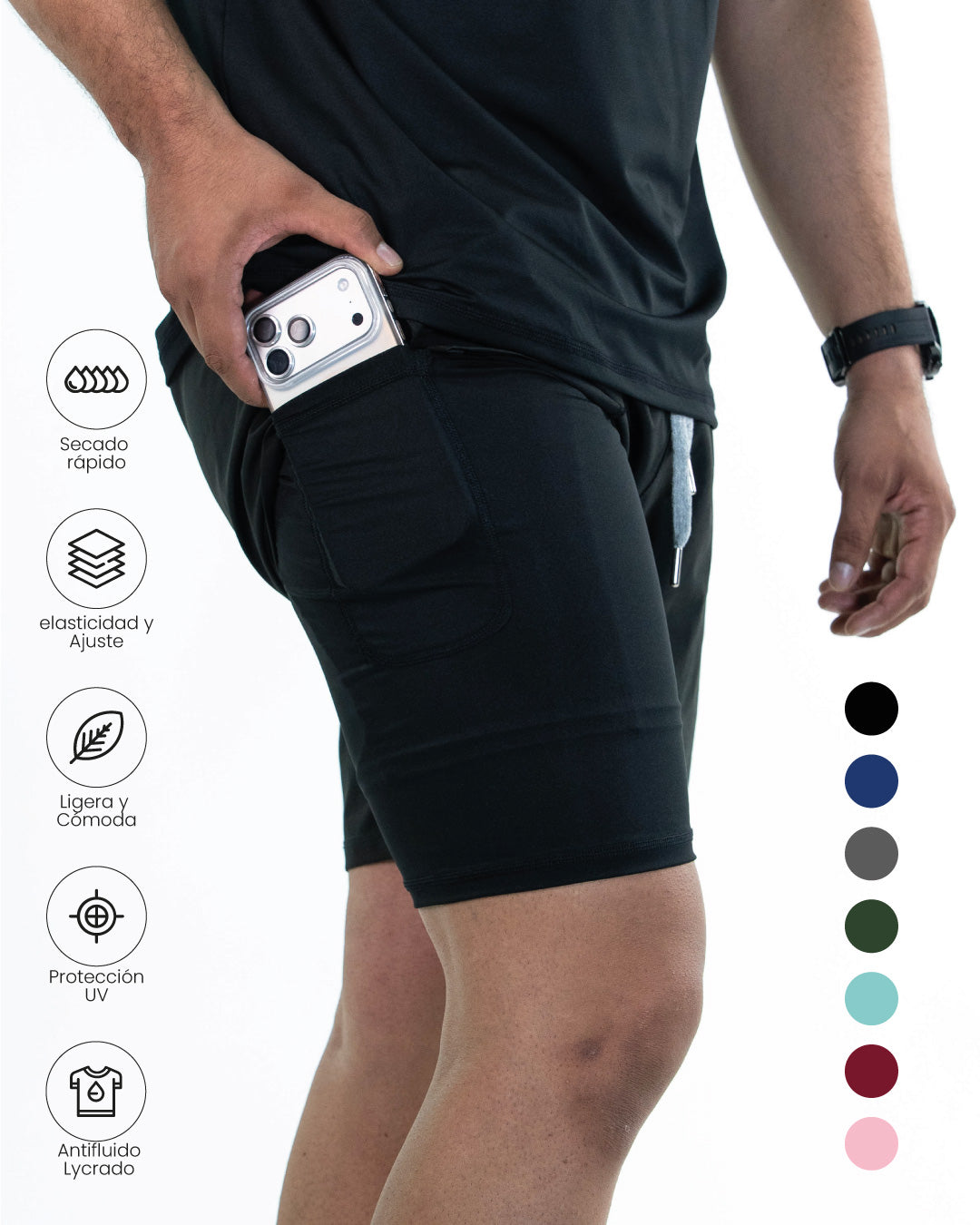 Pantaloneta Antifluido Lycrado con Lycra interna